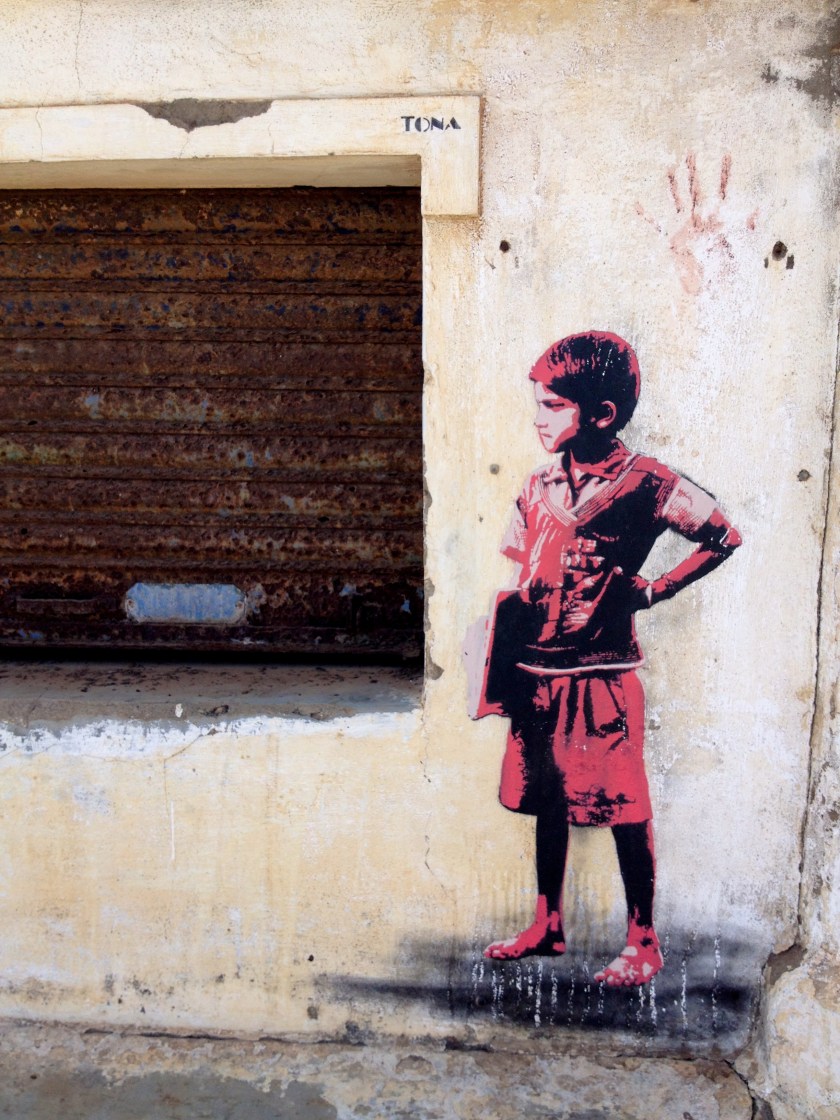 Graffiti artist Tona, Puducherry